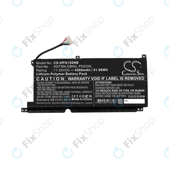 Baterie pro HP Pavilion Gaming 15,16, Spectre X360 15, 4500mAh, Li-Pol, 11.55V, 3ICP6/60/72, HQ