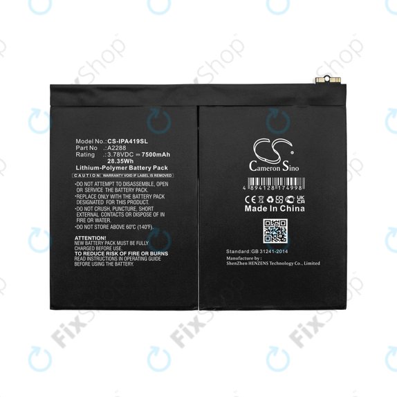 Apple iPad Air (4th Gen 2020), (5th Gen 2022), 11 (2024) - Baterie A2288 7500mAh HQ