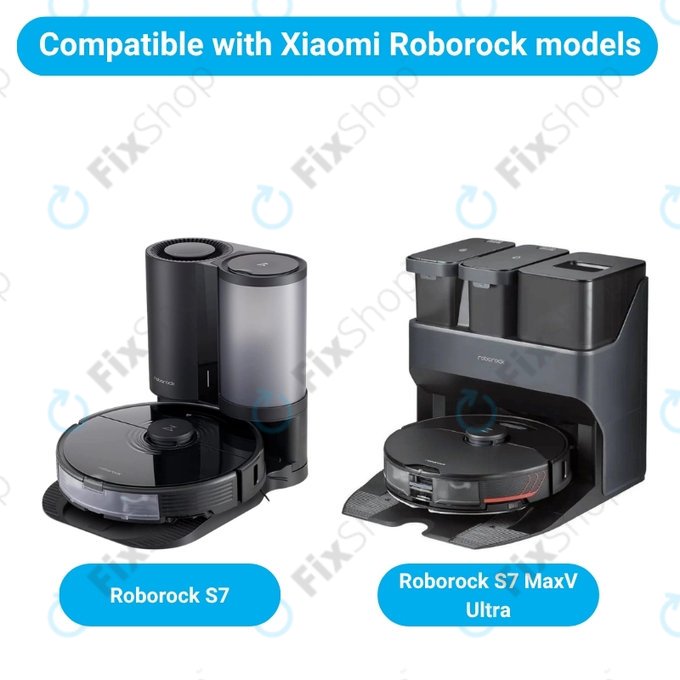 Sada náhradních dílů pro Xiaomi Roborock S7, S7 MaxV Ultra (1x Hlavní kartáč, 2x Filtr, 2x Boční kartáč – černý)