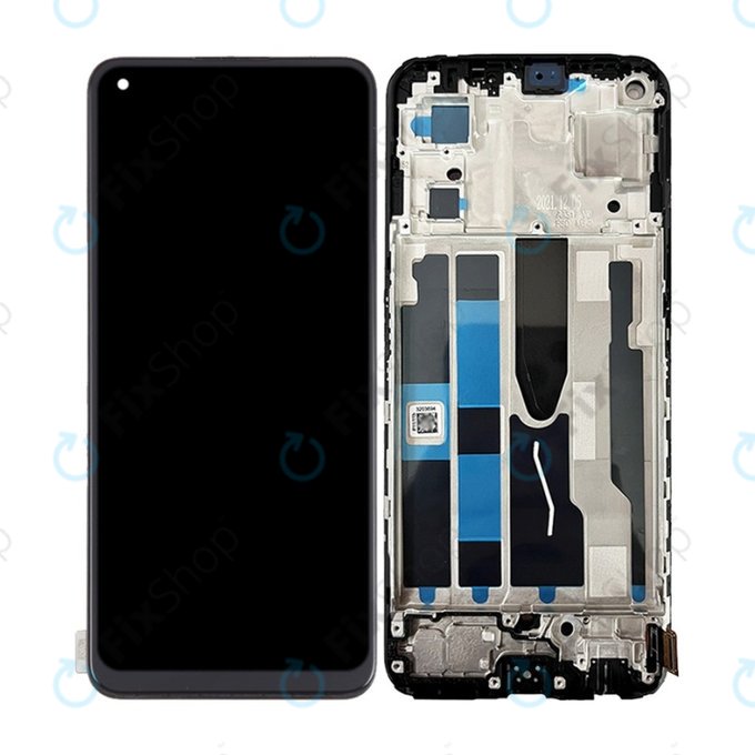 Oppo Reno 7 5G - LCD Displej + Dotykové Sklo + Rám (Stary Black) OLED