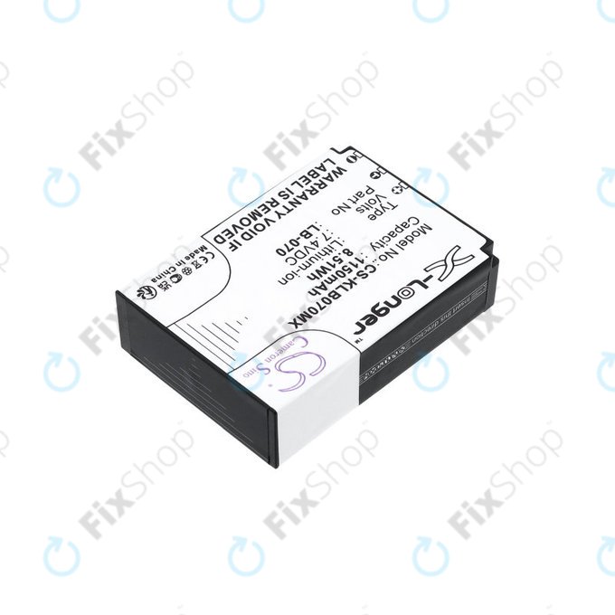 Baterie pro Kodak PIXPRO S1, AZ651, AZ652, AZ901, 1150mAh, Li-Ion, 7.4V, LB-070, HQ
