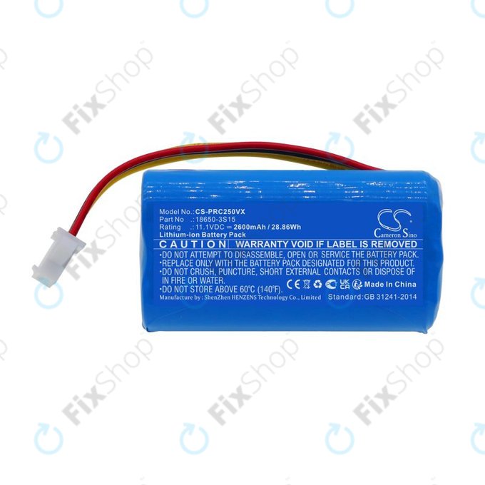 Baterie pro CleanMate S460, Pure Clean PUCRC25, 2600mAh, Li-Ion, 11.1V, 18650-3S15, HQ