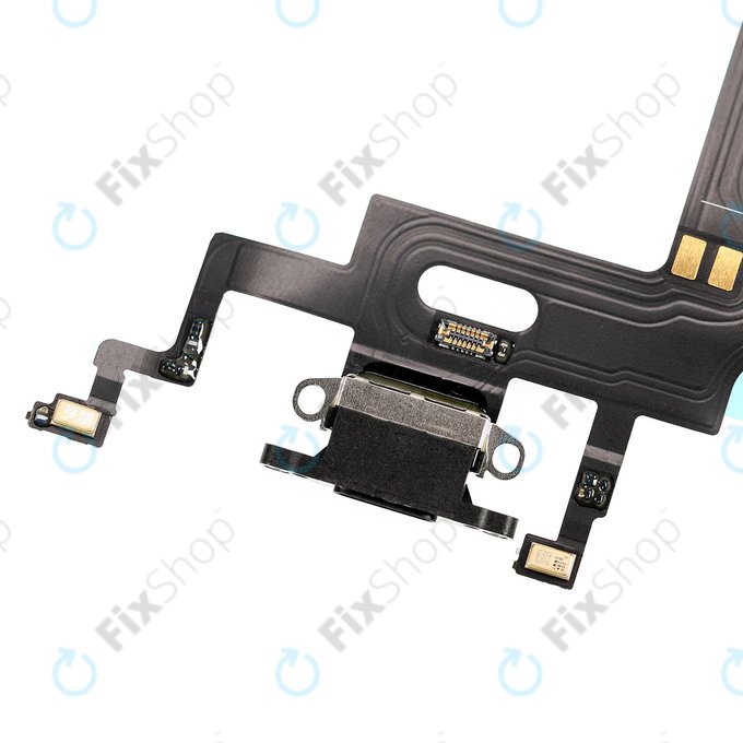 Apple iPhone XR - Nabíjecí Konektor + Flex Kabel (Black)