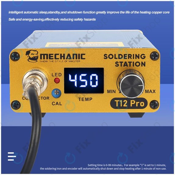 Mechanic T12 Pro - Digitální Pájecí Stanice (Blue)