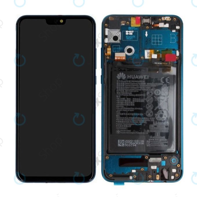 Huawei Honor 9X Lite - LCD Displej + Dotykové Sklo + Rám + Baterie (Emerald Green) - 02353QJT Genuine Service Pack