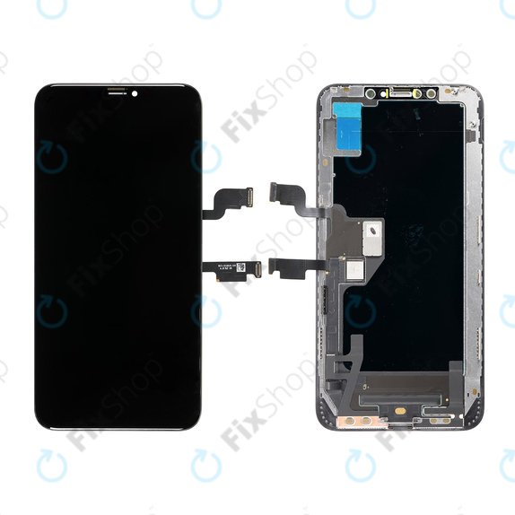 Displej Hard OLED pro iPhone XS Max, Dotykové sklo s rámem, FixPremium