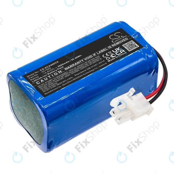 Baterie pro Concept VR2000, Zaco A4s, A6, A8s, A9s, 2600mAh, Li-Ion, 14.8V, 501929, HQ