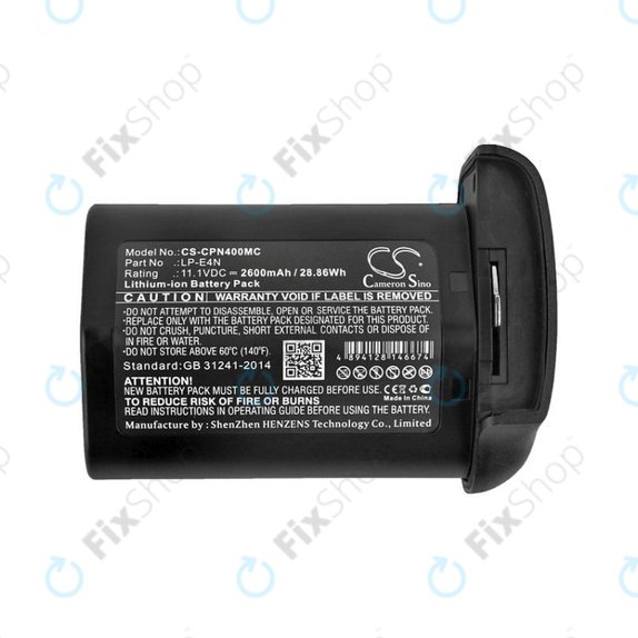 Baterie pro Canon 1D Mark 3, EOS-1D MarkIII, Mr-14ex, 2600mAh, Li-Ion, 11.1V, LP-E4N, HQ
