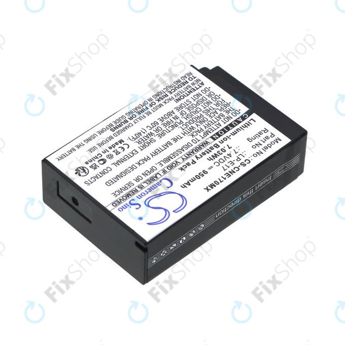 Baterie pro Canon EOS, 950mAh, Li-Ion, 7.4V, LP-E17, HQ