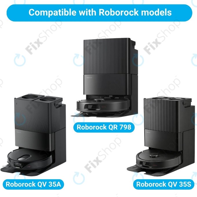 Sada náhradních dílů pro Roborock QV 35A, QR 798, QV35S (2x Hlavní kartáč, 4x Filtr, 4x Boční kartáč, 8x Mopovací útěrka, 4x Sáček na prach)