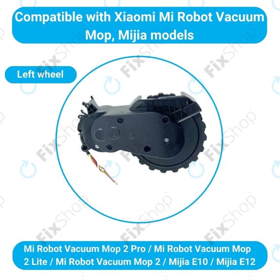 Xiaomi Mijia E10, E12, Mi Robot Vacuum Mop 2 Lite, 2 Pro - Kolo s Motorem (Levé) (Černé)