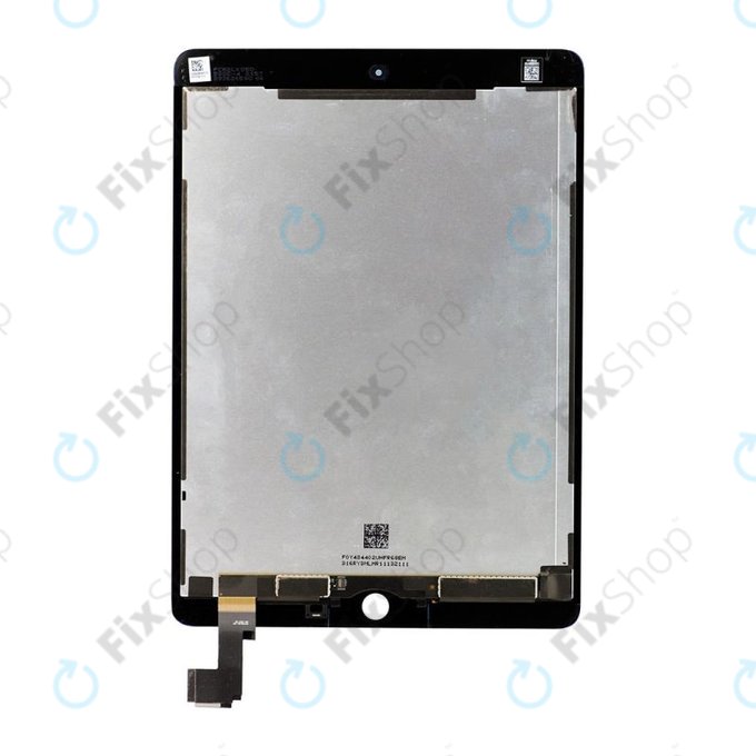 LCD Displej pro iPad Air 2, Black, Dotykové sklo bez rámu, Refurbished
