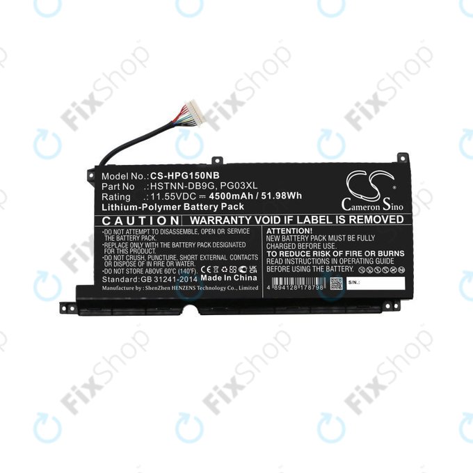 Baterie pro HP Pavilion Gaming 15,16, Spectre X360 15, 4500mAh, Li-Pol, 11.55V, 3ICP6/60/72, HQ