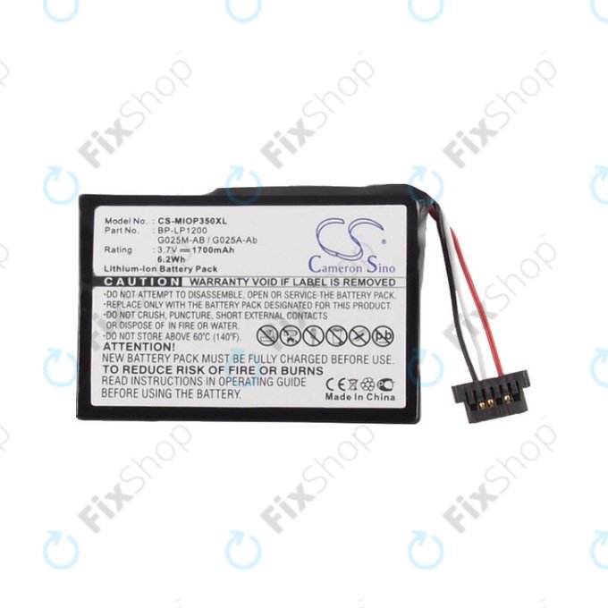 Baterie pro Mitac Mio P350, 1700mAh, Li-Ion, 3.7V, BL-LP1230, HQ