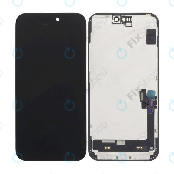 Displej Soft OLED pro iPhone 15 Plus, Dotykové sklo s rámem, FixPremium