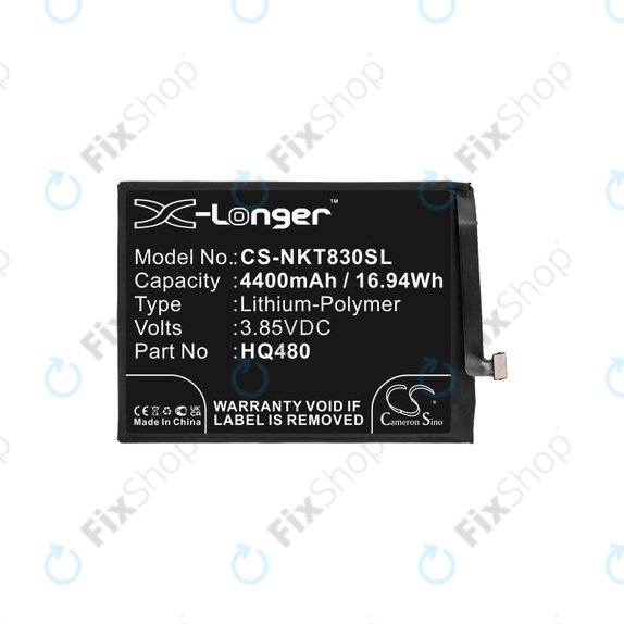 Baterie pro Nokia 8.3 2020 5G, 4400mAh, Li-Pol, 3.85V, HQ480, HQ