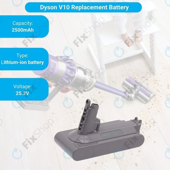 Dyson V10 - Baterie 969352-02, SV12, 206340 Li-Ion 25.2V 2500mAh