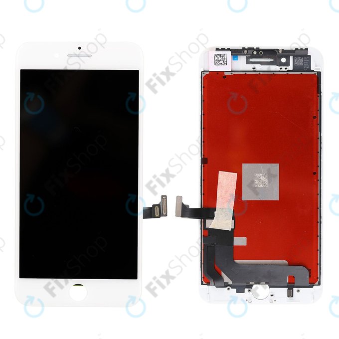 Displej pro iPhone 8 Plus, White, Dotykové sklo s rámem, Refurbished