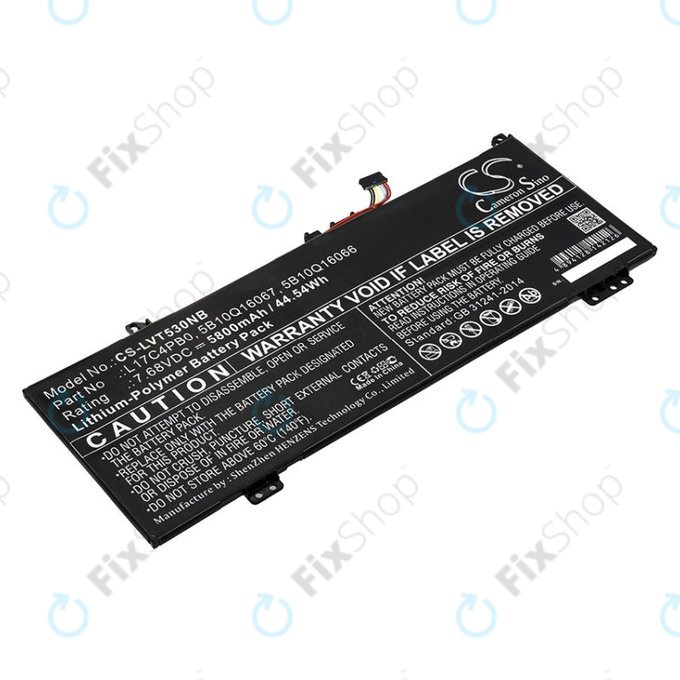 Baterie pro Lenovo Air 14, Flex 6, Ideapad 530, Yoga 530, 5800mAh, Li-Pol, 7.68V, L17C4PB0, HQ