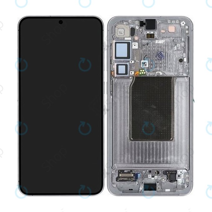 Samsung Galaxy S25 Plus - LCD Displej + Dotykové Sklo + Rám (Silver Shadow) OLED