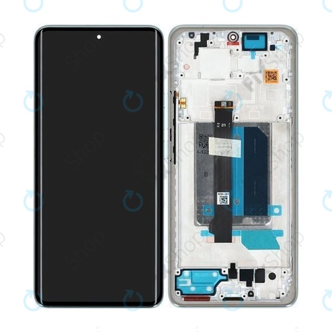 Xiaomi Redmi Note 14 Pro+ 5G - LCD Displej + Dotykové Sklo + Rám (Frost Blue) - 5600170O16U00 Genuine Service Pack
