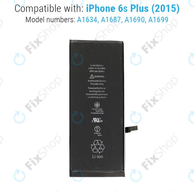 Baterie pro iPhone 6S Plus, 2750mAh