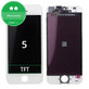 Displej pro iPhone 5, White, Dotykové sklo s rámem