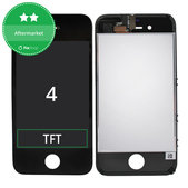 Displej pro iPhone 4, Black, Dotykové sklo s rámem