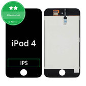 LCD Displej pro iPod Touch (4th Gen), Black, Dotykové sklo s rámem