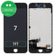 Displej pro iPhone 7, Black, Dotykové sklo s rámem