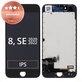 Displej pro iPhone 8, SE (2020), SE (2022), Black, Dotykové sklo s rámem, Refurbished