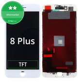 Displej pro iPhone 8 Plus, White, Dotykové sklo s rámem