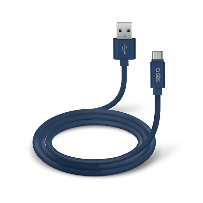 SBS - USB-C / USB Kabel (1m), modrá