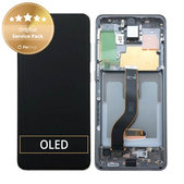Samsung Galaxy S20 G980F - LCD Displej + Dotykové Sklo + Rám (Cosmic Gray) - GH82-22131A, GH82-22123A, GH82-31433A, GH82-31432A Genuine Service Pack