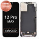 Displej pro iPhone 12 Pro Max, Dotykové sklo s rámem, Refurbished
