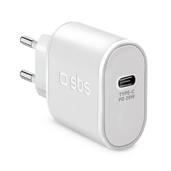 SBS - 20W Nabíjecí Adaptér USB-C, bílá