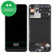 Samsung Galaxy A30s A307F - LCD Displej + Dotykové Sklo + Rám (Prism Crush Black) TFT