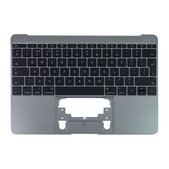 Apple MacBook 12" A1534 (Early 2015 - Mid 2017) - Horní Rám Klávesnice + Klávesnice UK (Space Gray)