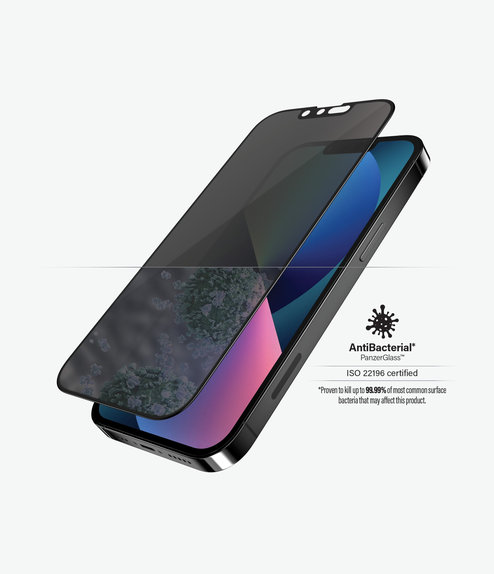 PanzerGlass - Tvrzené Sklo Case Friendly Privacy AB pro iPhone 13, 13 Pro, 14 a 16e, černá