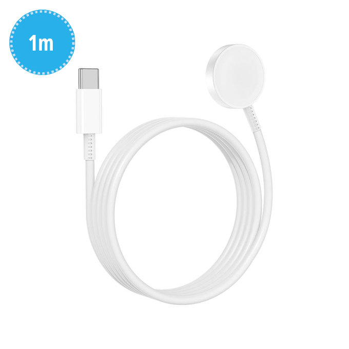 Magnetická rychlonabíječka pro Apple Watch, USB-C, 1 m, aluminium, bulk
