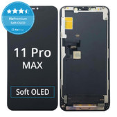 Displej Soft OLED pro iPhone 11 Pro Max, Dotykové sklo s rámem, FixPremium