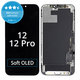 Displej Soft OLED pro iPhone 12, 12 Pro, Dotykové sklo s rámem, FixPremium