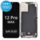 Displej Soft OLED pro iPhone 12 Pro Max, Dotykové sklo s rámem, FixPremium