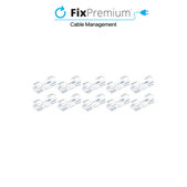 FixPremium - Organizér Kabelů - Svorka - Sada 10 kusů, transparentní