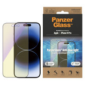 Tvrzené sklo UWF Anti-Bluelight AB s aplikátorem pro iPhone 14 Pro, Černá, PanzerGlass