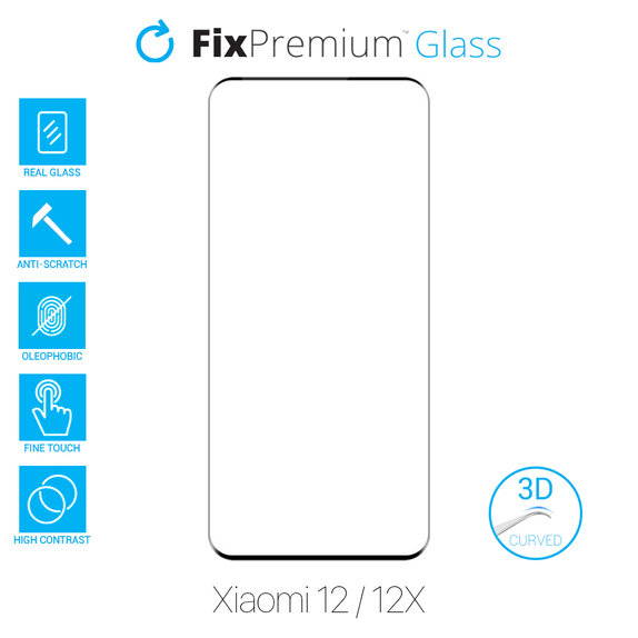 FixPremium Glass - 3D Tvrzené sklo pro Xiaomi 12 a 12X