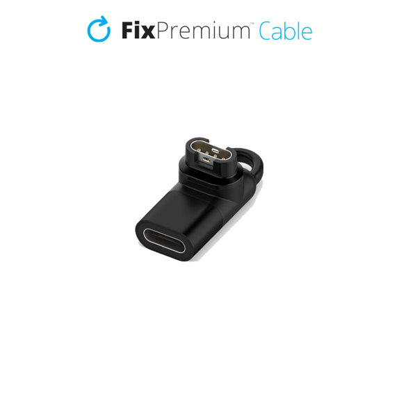 FixPremium - Redukcia USB-C na Garmin Konektor pro Hodinky, černá