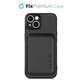 FixPremium - Pouzdro Carbon s MagSafe Wallet pro iPhone 13 a 14, černá