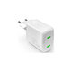 PURO - Nabíjecí Adaptér MiniPro 2x USB-C, GaN, 35W, bílá