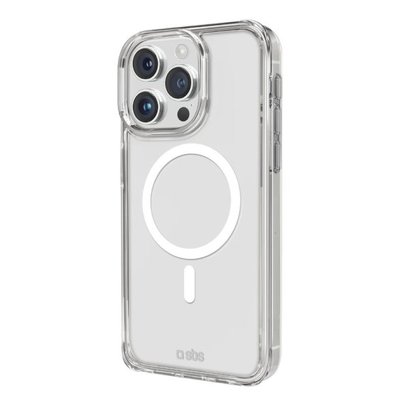 SBS - Puzdro Light Mag s MagSafe pro iPhone 15 Pro, transparentní